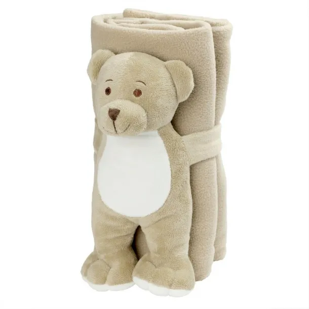 Phil Plush teddy bear with blanket beige