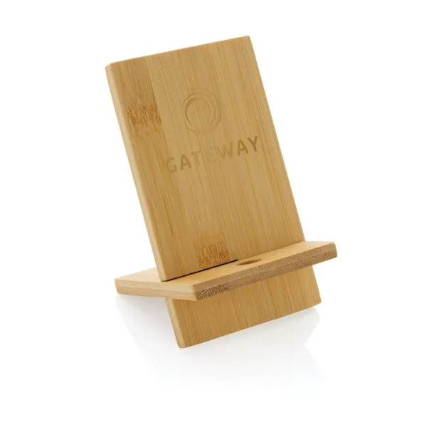  FSC® bamboo phone stand in FSC® kraft box - XD Collection Brown 