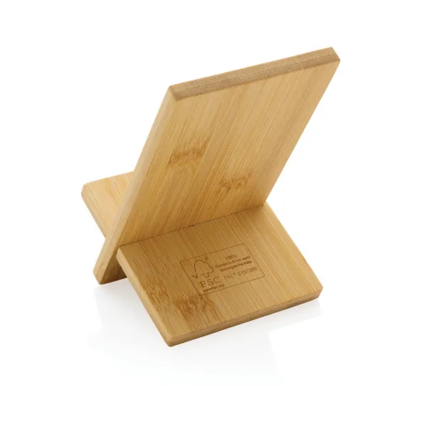  FSC® bamboo phone stand in FSC® kraft box - XD Collection Brown 