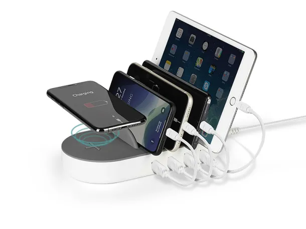 SIDNEY multy charger for 5 devices Gray