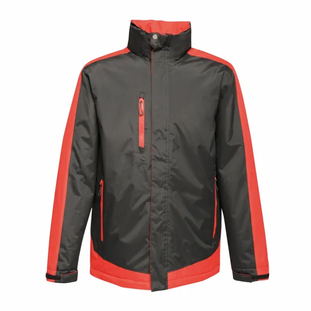  CONTRAST INSULATED JACKET - Regatta Black Paprika Red