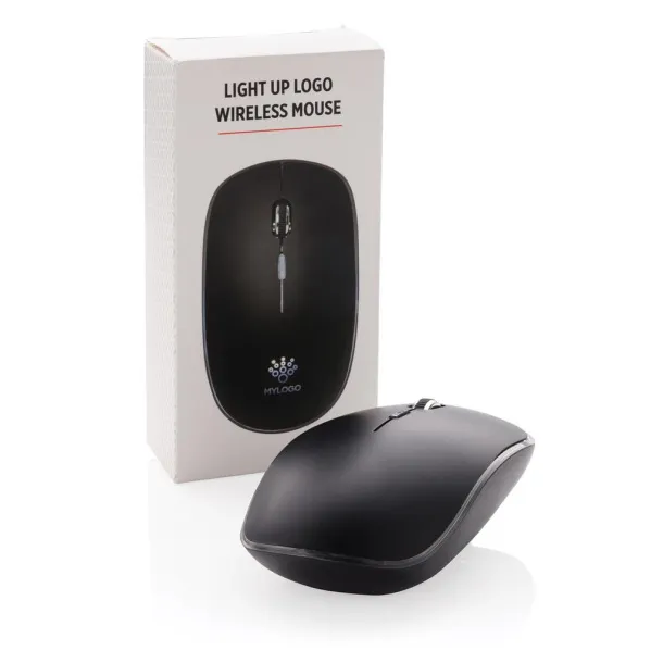  Light up logo wireless mouse - XD Collection Black 