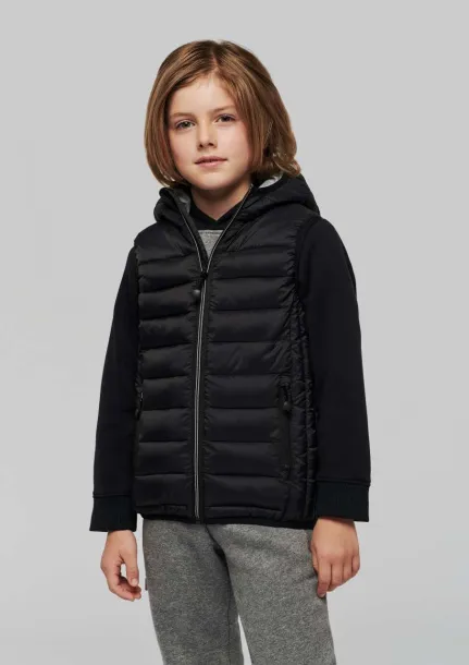  KID'S HOODED BODYWARMER - Proact Black