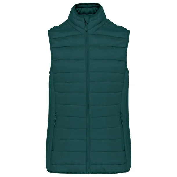  LADIES' LIGHTWEIGHT SLEEVELESS FAKE DOWN JACKET - Kariban Mineral Green