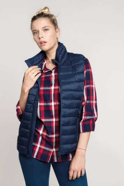  LADIES' LIGHTWEIGHT SLEEVELESS FAKE DOWN JACKET - Kariban Navy