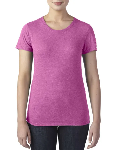  WOMEN'S TRI-BLEND TEE - Anvil Heather Raspberry