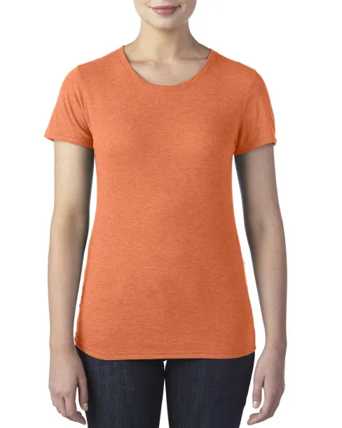  WOMEN'S TRI-BLEND TEE - Anvil Heather Orange