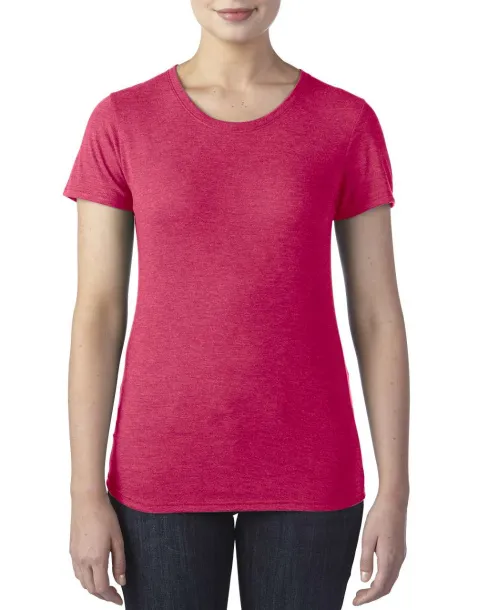  WOMEN'S TRI-BLEND TEE - Anvil Heather Red