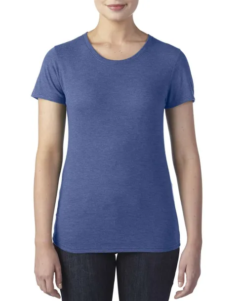  WOMEN'S TRI-BLEND TEE - Anvil Heather Blue