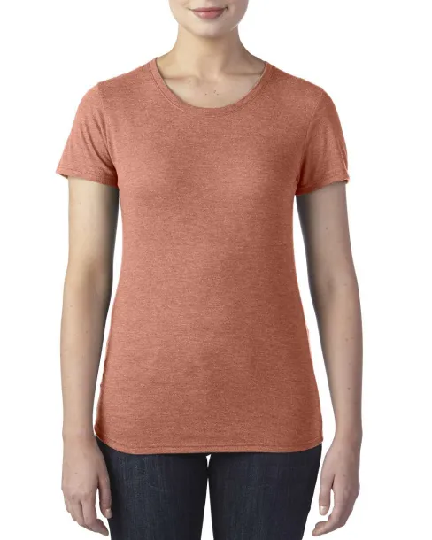  WOMEN'S TRI-BLEND TEE - Anvil Heather Bronze