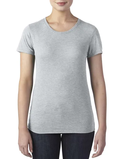  WOMEN'S TRI-BLEND TEE - Anvil Heather Grey