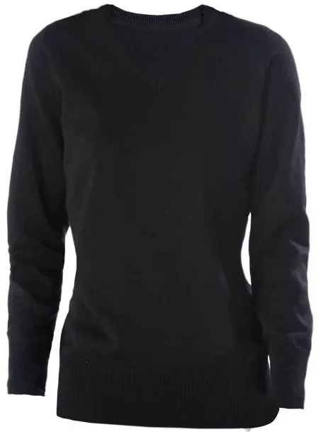  LADIES' V-NECK JUMPER - Kariban Black