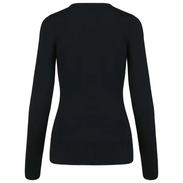  LADIES' V-NECK JUMPER - Kariban Black