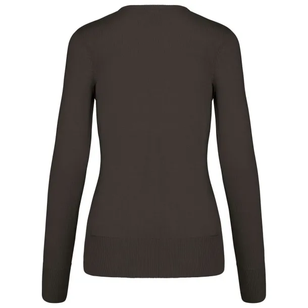  LADIES' V-NECK JUMPER - Kariban Tamno siva