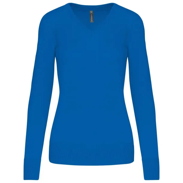  Ženski V džemper, 290 g/m2 - Kariban Light Royal Blue