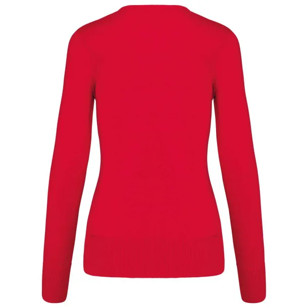  LADIES' V-NECK JUMPER - Kariban Red