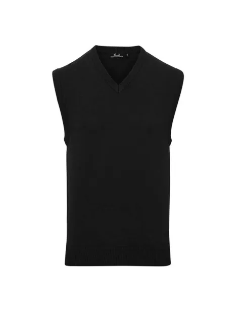  MEN'S V-NECK SLEEVELESS SWEATER - Premier Black