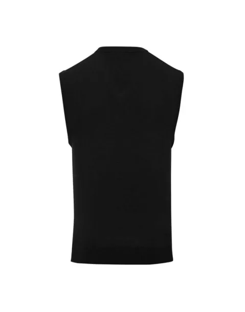  MEN'S V-NECK SLEEVELESS SWEATER - Premier Black