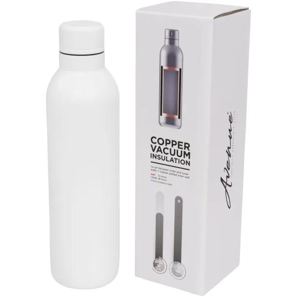 Thor 510 ml copper vacuum insulated sport bottle - Unbranded White