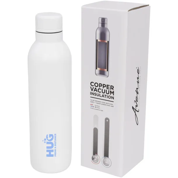 Thor 510 ml copper vacuum insulated sport bottle - Unbranded White