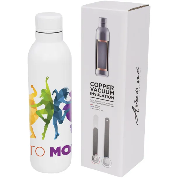 Thor 510 ml copper vacuum insulated sport bottle - Unbranded White