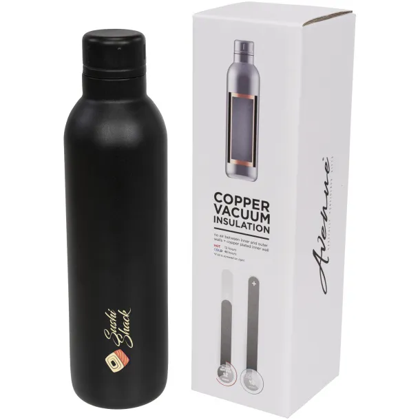 Thor 510 ml copper vacuum insulated sport bottle Crna