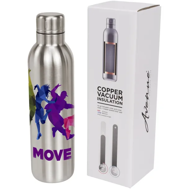 Thor 510 ml copper vacuum insulated sport bottle Silver