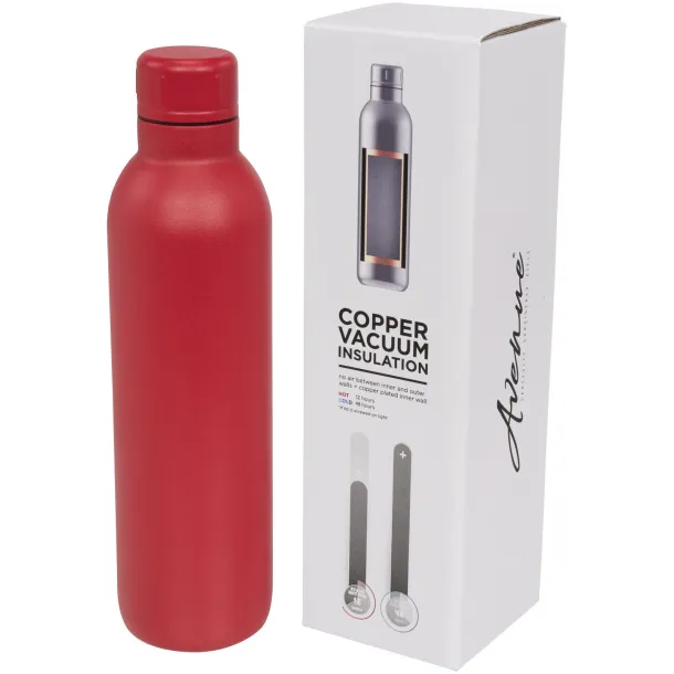 Thor 510 ml copper vacuum insulated sport bottle - Unbranded Red