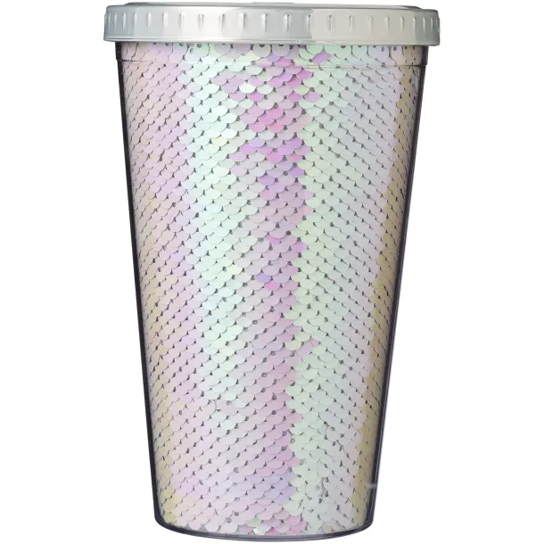 Festus 470 ml sequin acrylic tumbler - Bullet Pearl