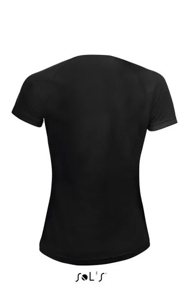  SOL'S SPORTY WOMEN - RAGLAN-SLEEVED T-SHIRT- 140 g/m² - SOL'S Black