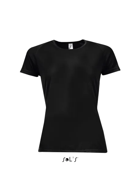  SOL'S SPORTY WOMEN - RAGLAN-SLEEVED T-SHIRT- 140 g/m² - SOL'S Black