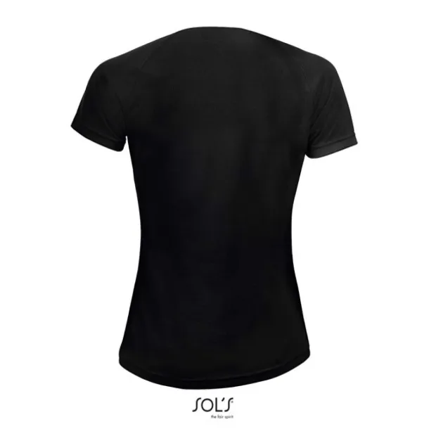  SOL'S SPORTY WOMEN - RAGLAN-SLEEVED T-SHIRT- 140 g/m² - SOL'S Black