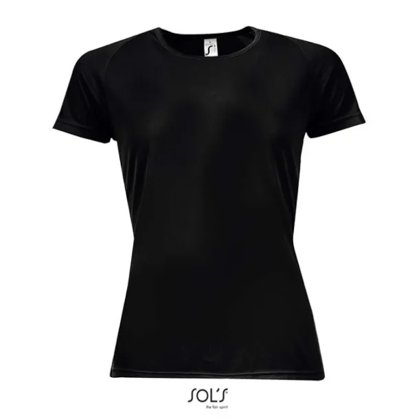  SOL'S SPORTY WOMEN - RAGLAN-SLEEVED T-SHIRT- 140 g/m² - SOL'S Black