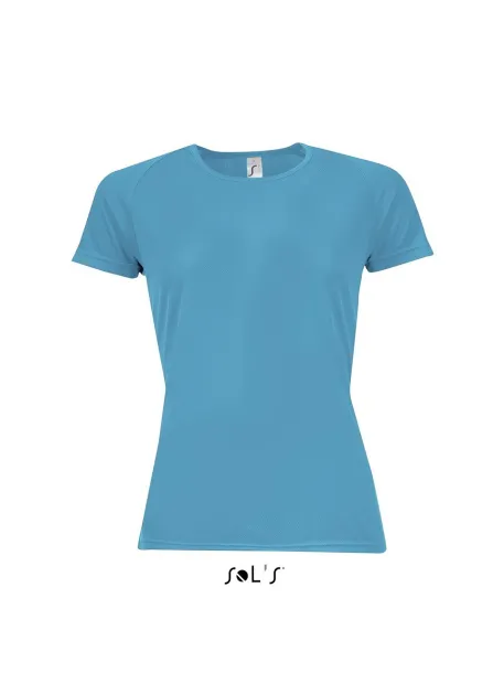  SOL'S SPORTY WOMEN - RAGLAN-SLEEVED T-SHIRT- 140 g/m² - SOL'S Aqua