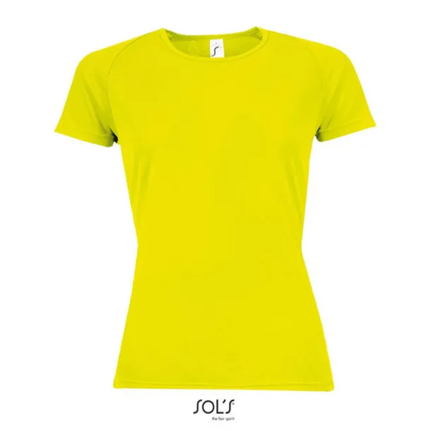  SOL'S SPORTY WOMEN - RAGLAN-SLEEVED T-SHIRT- 140 g/m² - SOL'S Neon yellow