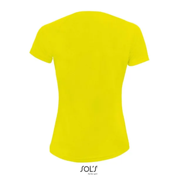  SOL'S SPORTY WOMEN - RAGLAN-SLEEVED T-SHIRT- 140 g/m² - SOL'S Neon yellow