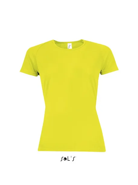  SOL'S SPORTY WOMEN - RAGLAN-SLEEVED T-SHIRT- 140 g/m² - SOL'S Neon yellow