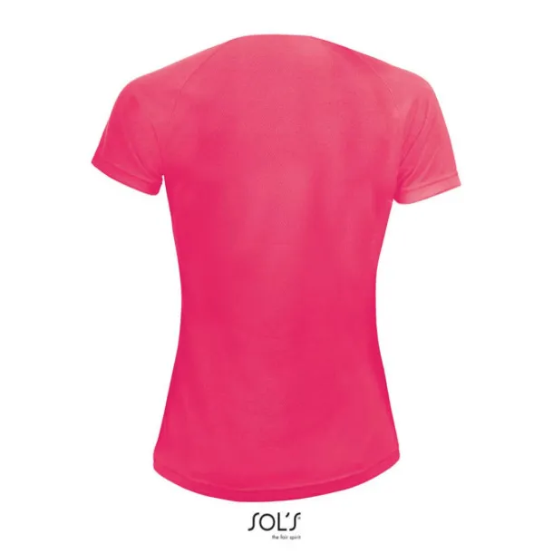  SOL'S SPORTY WOMEN - RAGLAN-SLEEVED T-SHIRT- 140 g/m² - SOL'S Neon Coral