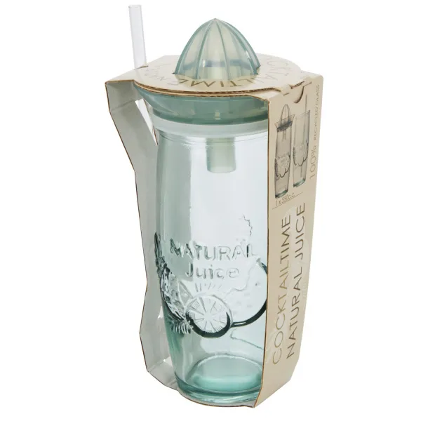 Verano recycled glass cocktail cup with squeezer - Authentic White