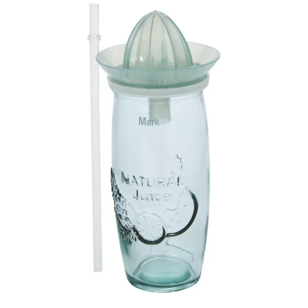 Verano recycled glass cocktail cup with squeezer - Authentic White