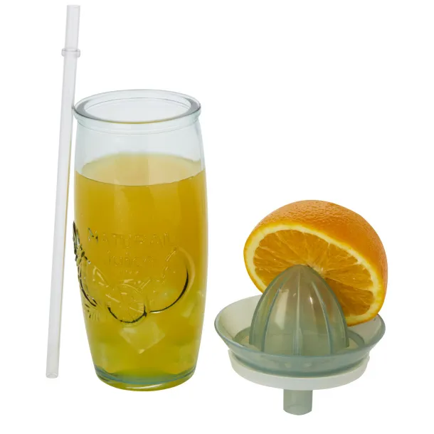 Verano recycled glass cocktail cup with squeezer - Authentic White