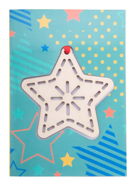 TreeCard Christmas card, star Natural