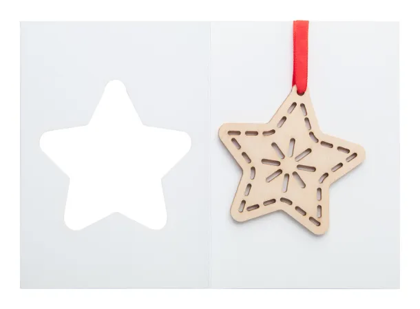 TreeCard Christmas card, star Natural