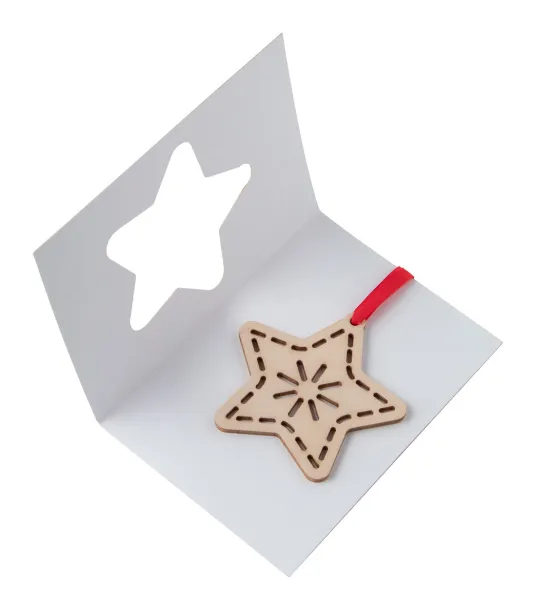 TreeCard Christmas card, star Natural