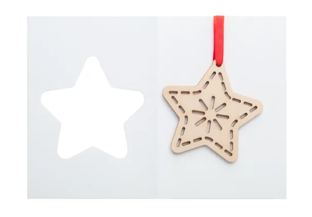 TreeCard Božićna personalizirana čestitka, zvijezda Prirodna
