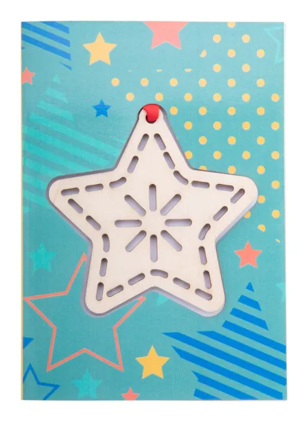 TreeCard Christmas card, star Natural