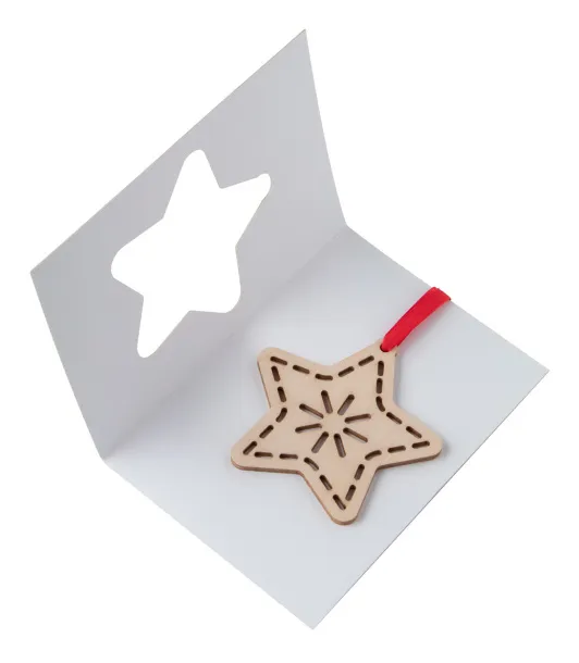 TreeCard Božićna personalizirana čestitka, zvijezda Prirodna