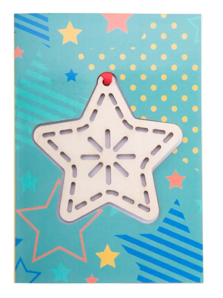 TreeCard Christmas card, star Natural