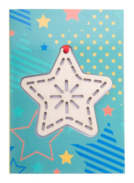 TreeCard Christmas card, star Natural