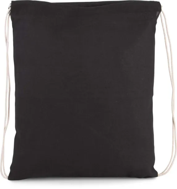  ORGANIC COTTON SMALL DRAWSTRING BAG - Kimood Black